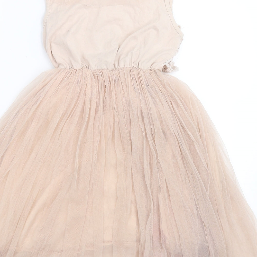 Fashion Boutique Girls Beige Fit & Flare Size S