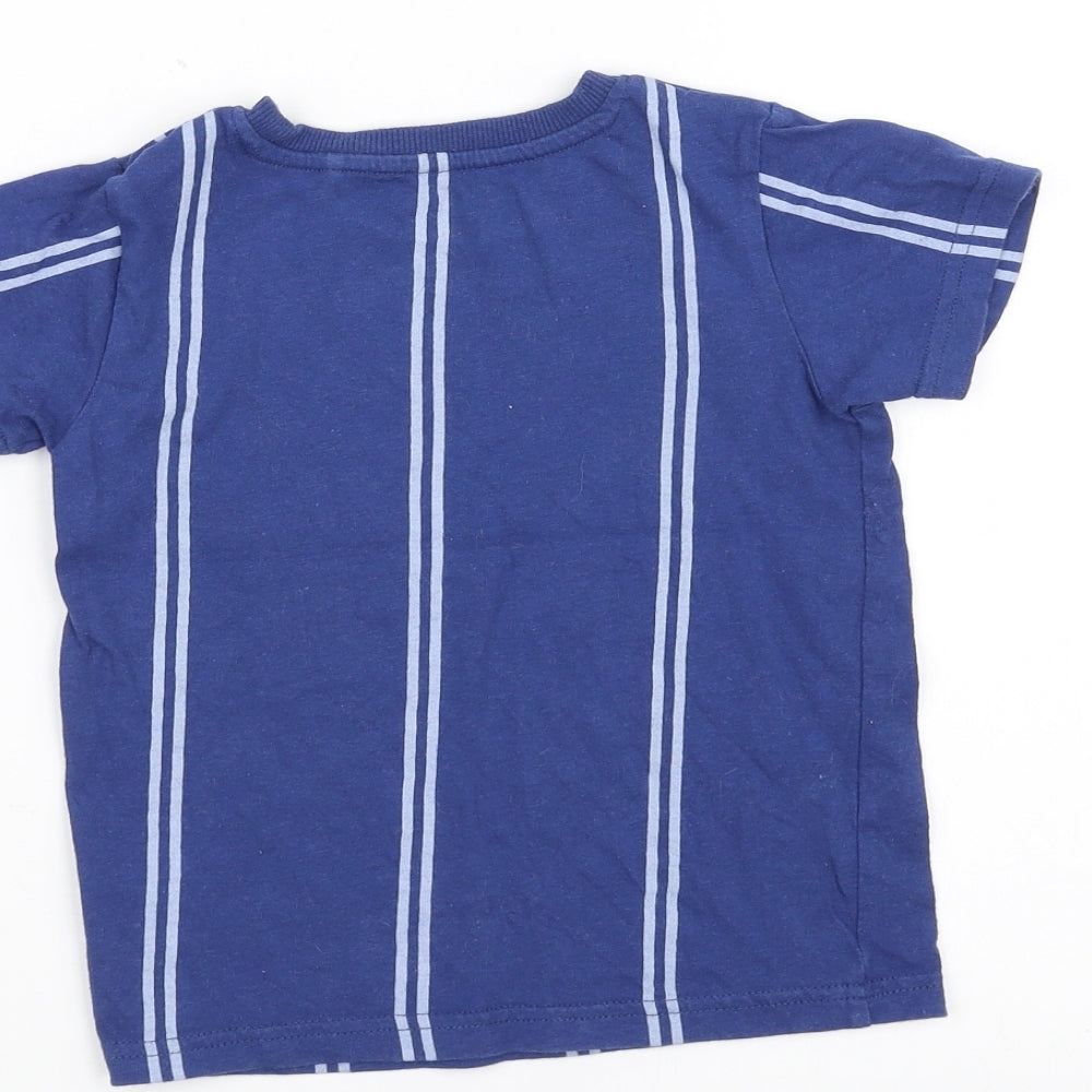 NEXT Boys Blue Striped Basic T-Shirt Size 3 Years