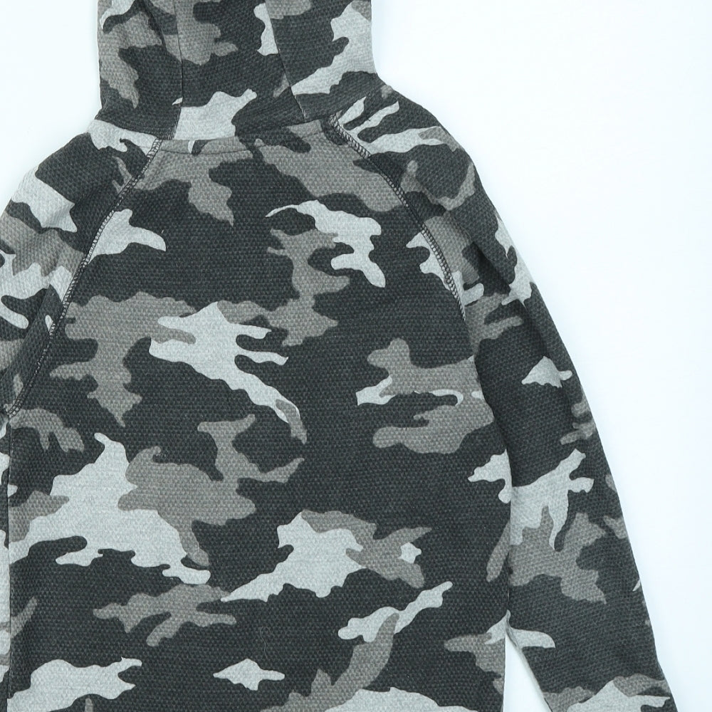 George Boys Grey Camouflage Pullover Hoodie Size 7-8 Years