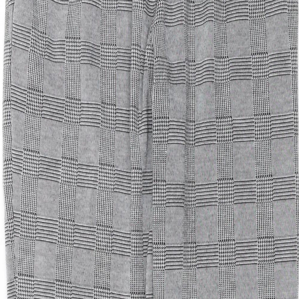 Preworn Womens Grey Houndstooth Trousers Size XL L26 in