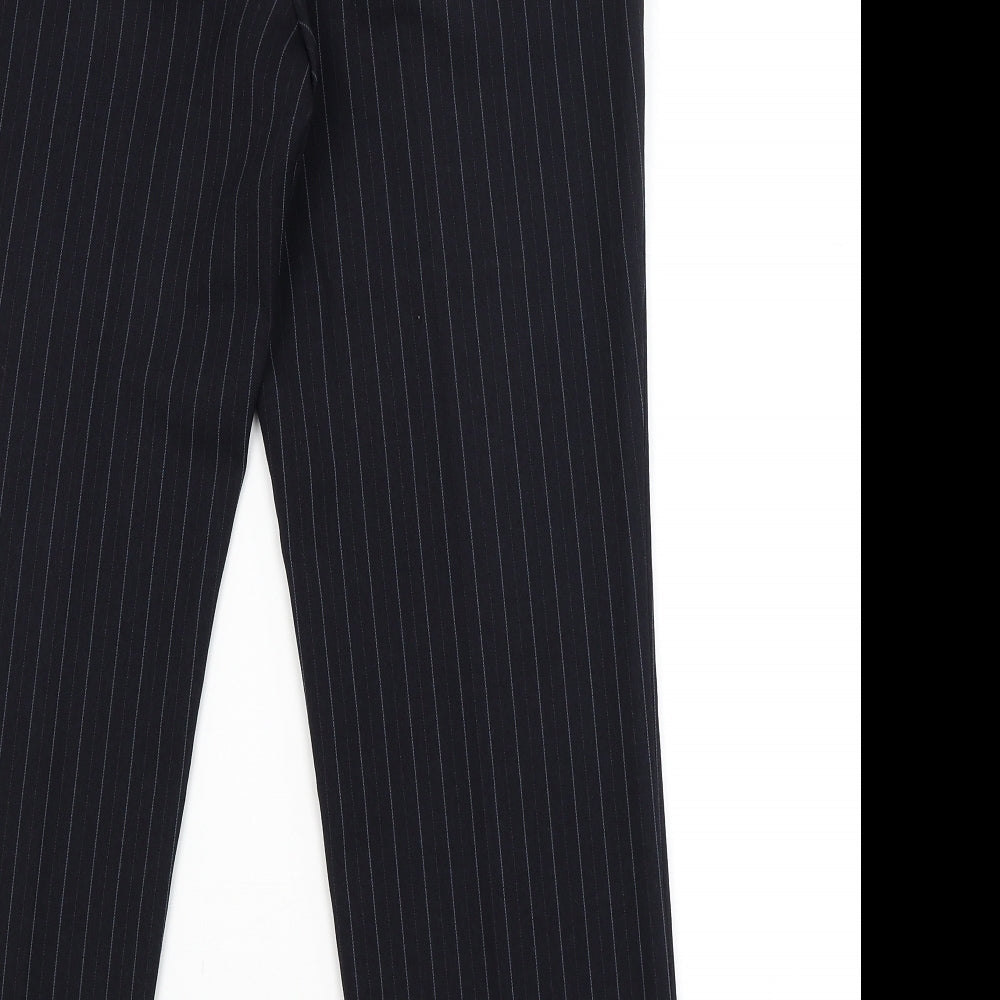 Marks and Spencer Womens Black Striped Dress Pants Trousers Size 10 L27 in