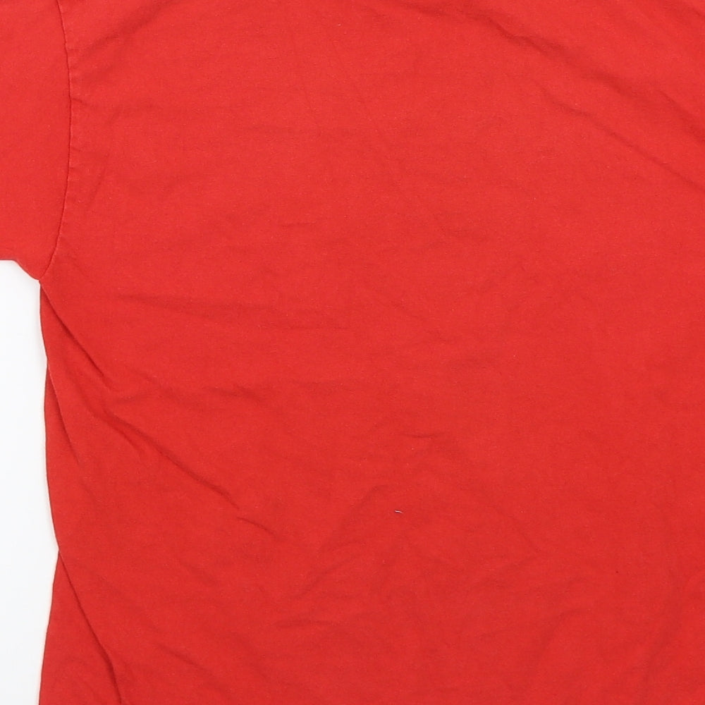 Fruit of the Loom Girls Red Basic T-Shirt Size 9-10 Years