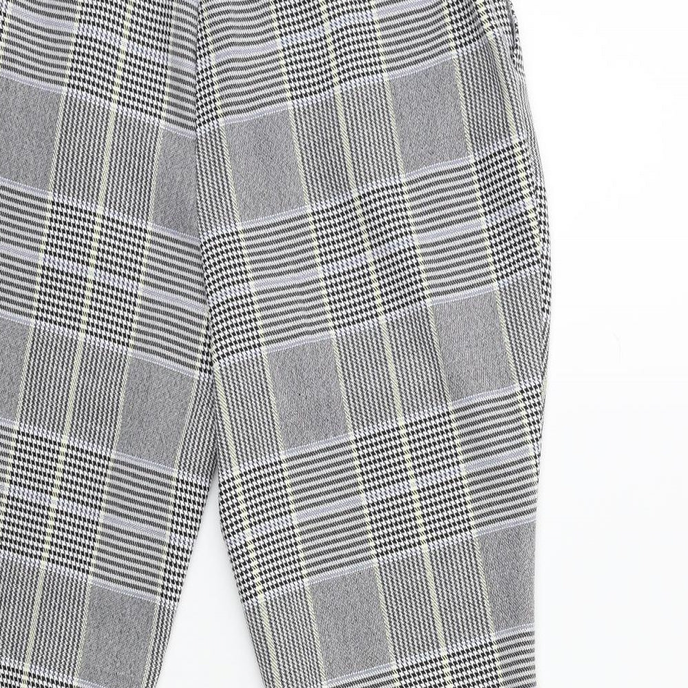 Dorothy Perkins Womens Green Check Trousers Size 10 L25 in