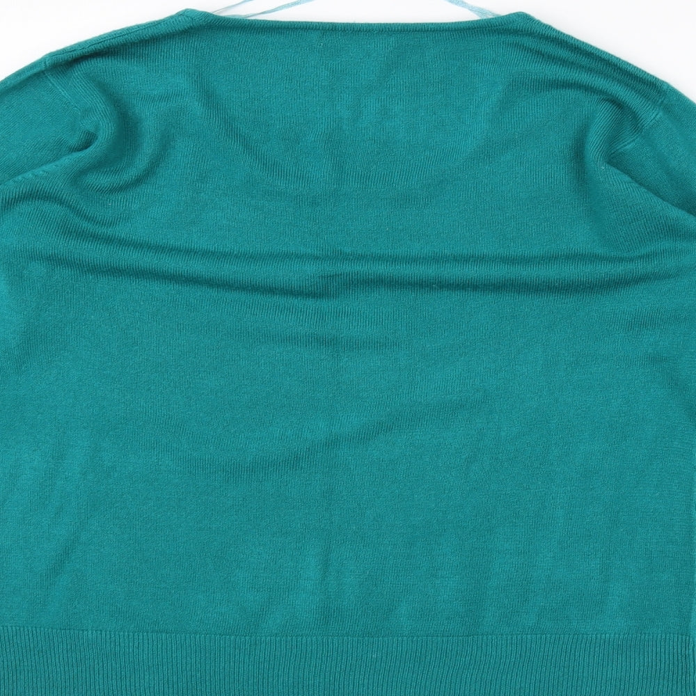 BM Womens Blue Pullover Jumper Size M