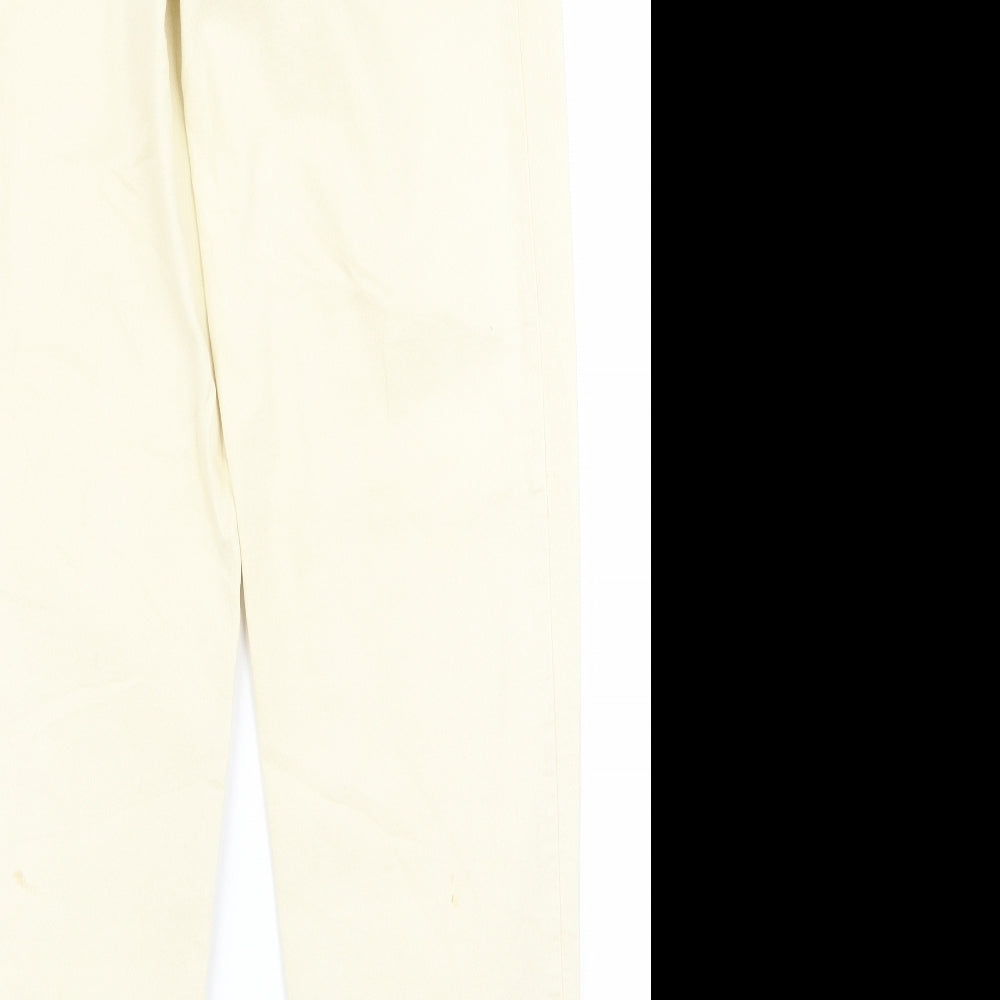 Preworn Womens Yellow Trousers Size 24 L26 in