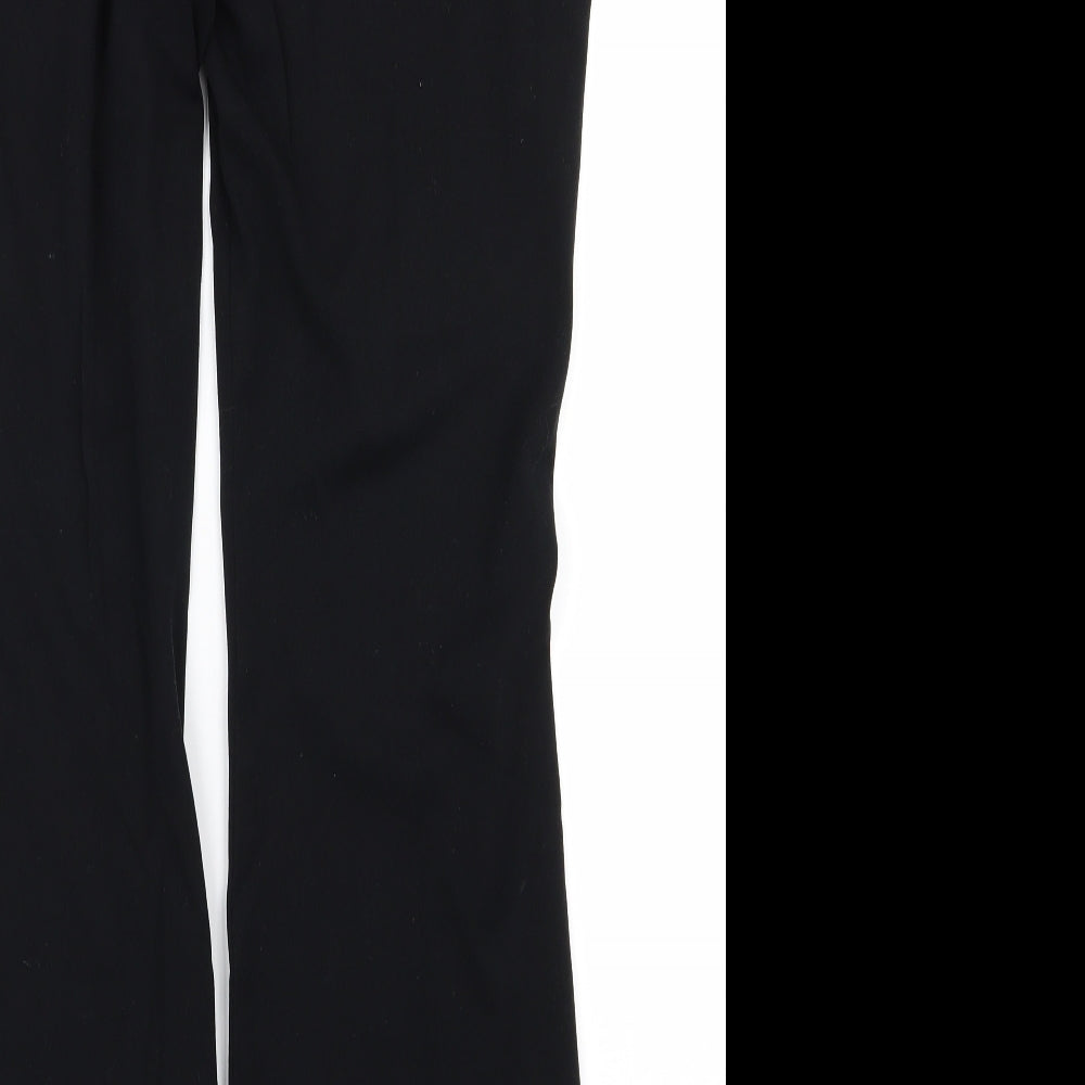 m&s Womens Black Trousers Size 10 L25 in