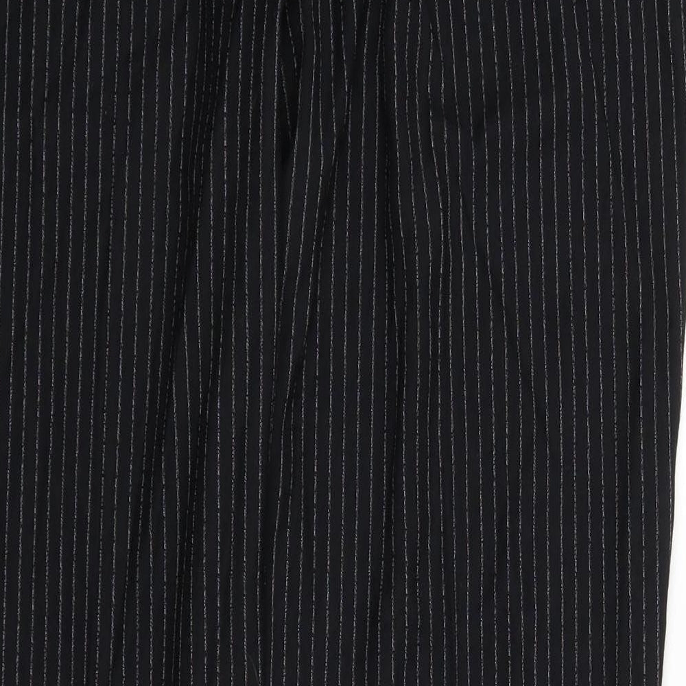 River Island Womens Black Striped Trousers Size 34 in L28 in