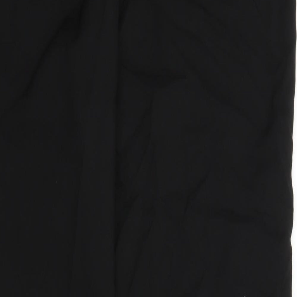Papaya Womens Black Trousers Size 12 L28 in