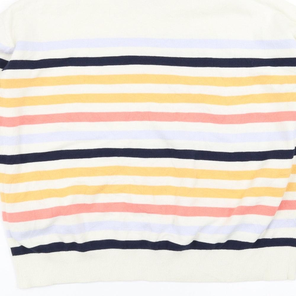 Marks and Spencer Womens Multicoloured Striped Pullover Jumper Size M