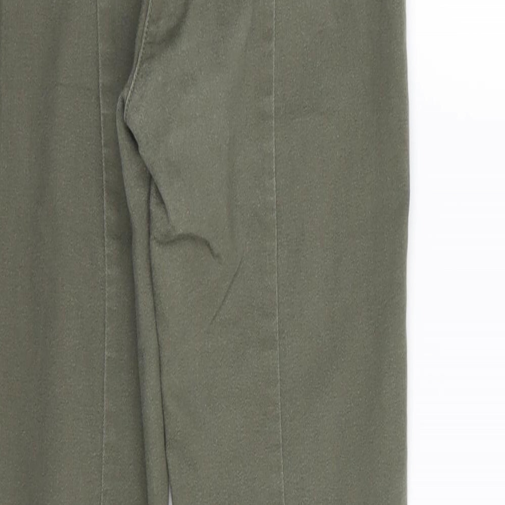 H&M Womens Green Trousers Size 8 L25 in