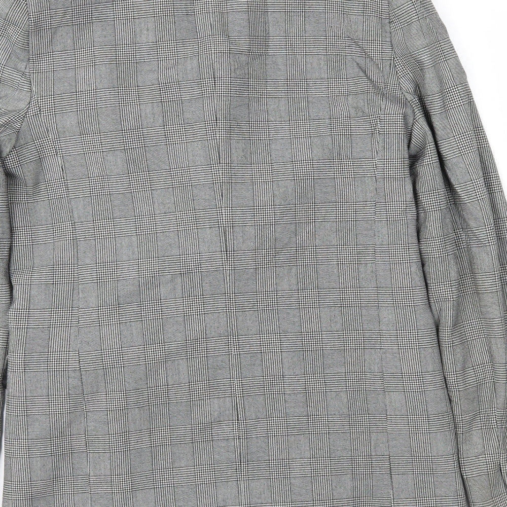 NEXT Womens Grey Check Jacket Suit Jacket Size 10