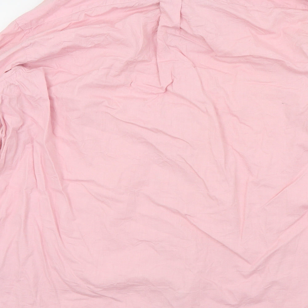 Liberty Mens Pink Colourblock Button-Up Size 16