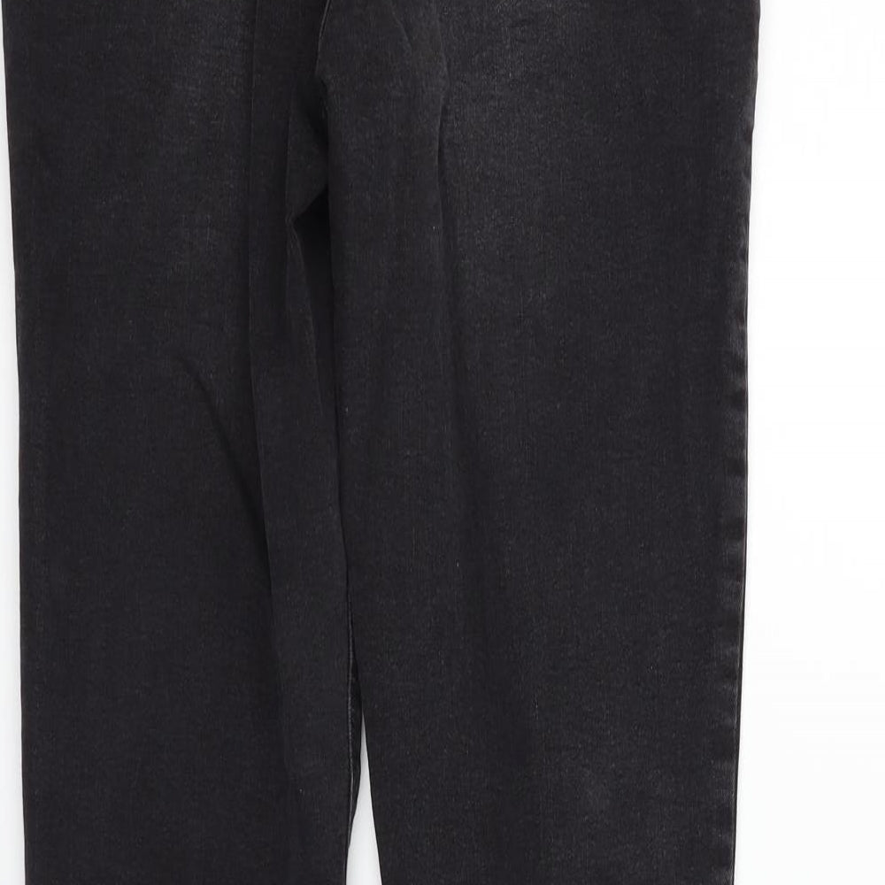 deniem & co Womens Black Straight Jeans Size 14 L27 in