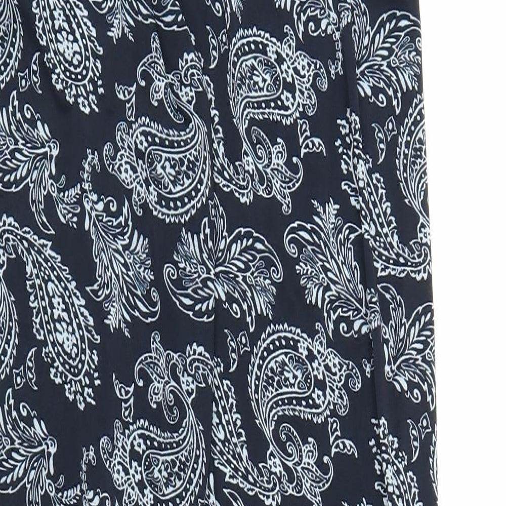 Preworn Womens Blue Paisley Harem Trousers Size M L30 in