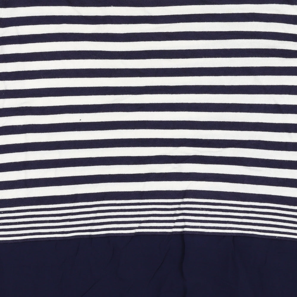 F&F Womens Blue Striped Pullover Jumper Size 14