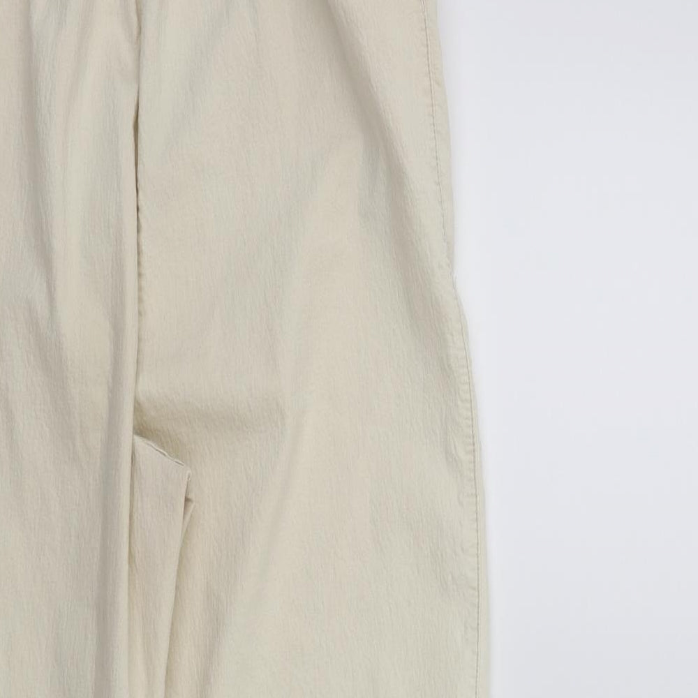 Preworn Womens Beige Cropped Trousers Size 30 in L23 in