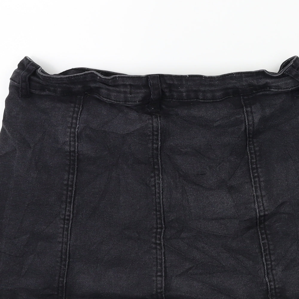 FOREVER 21 Womens Black Denim A-Line Skirt Size 29 in