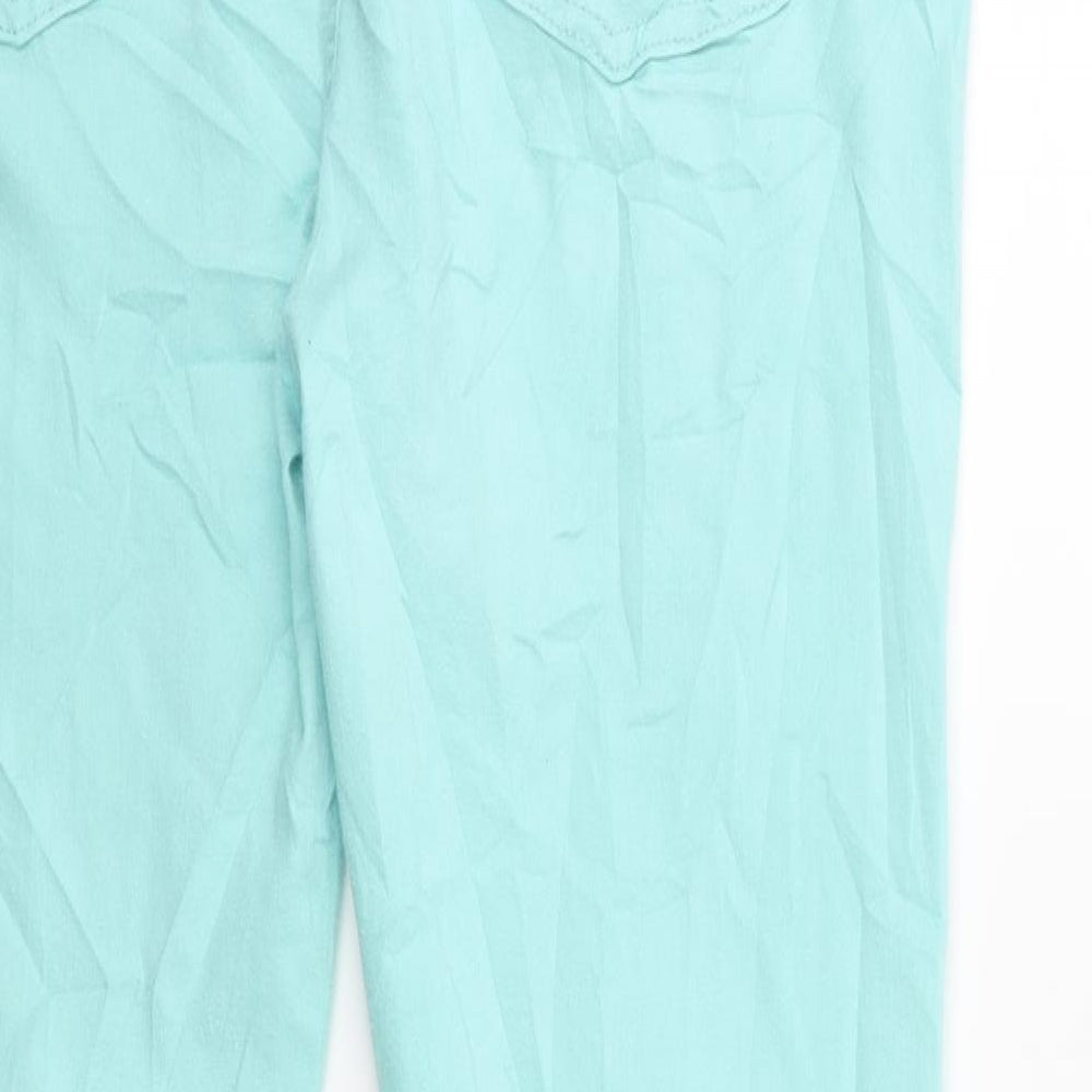 Preworn Womens Green Denim Skinny Jeans Size 30 in L28 in