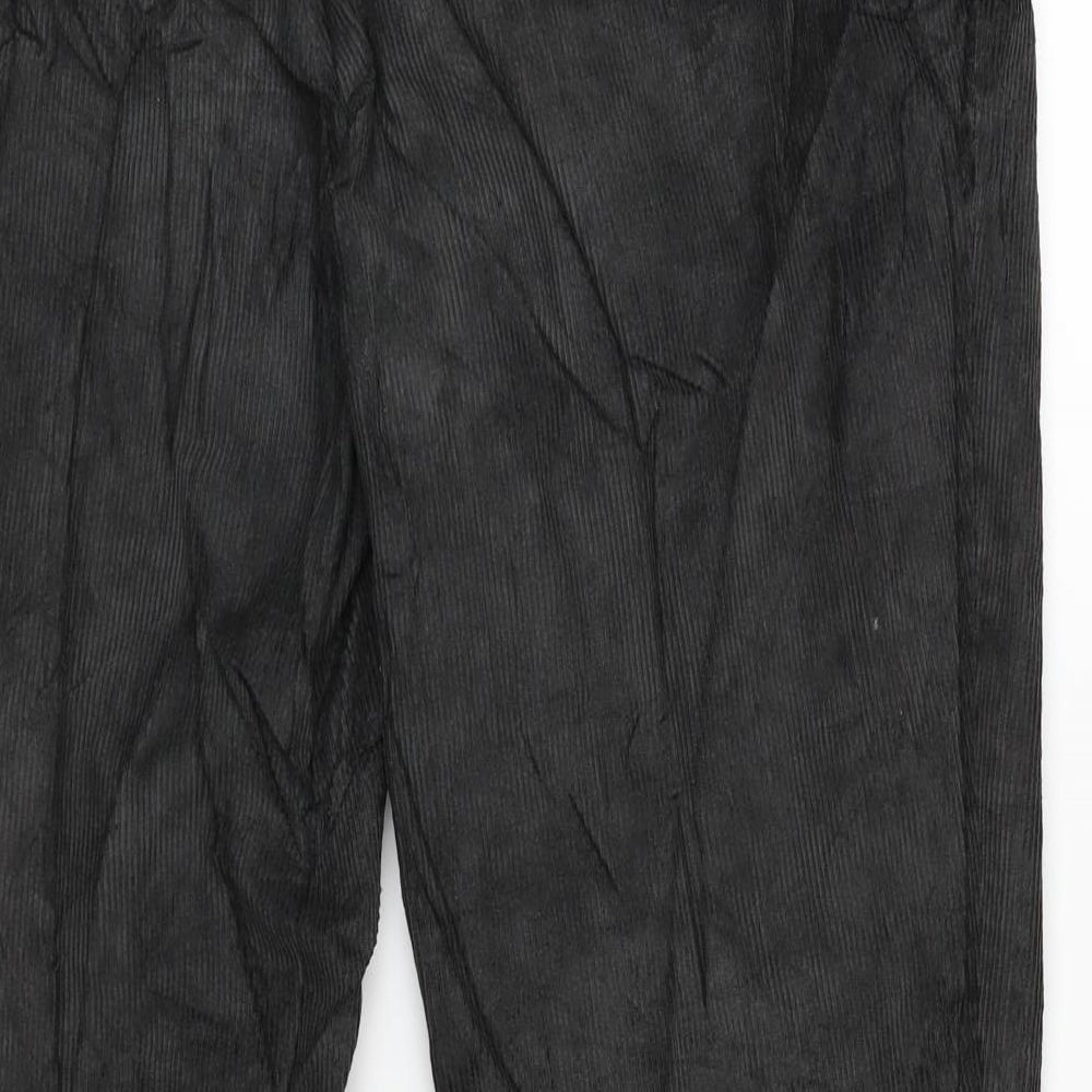 Marks and Spencer Womens Black Corduroy Trousers Size 36 in L29 in