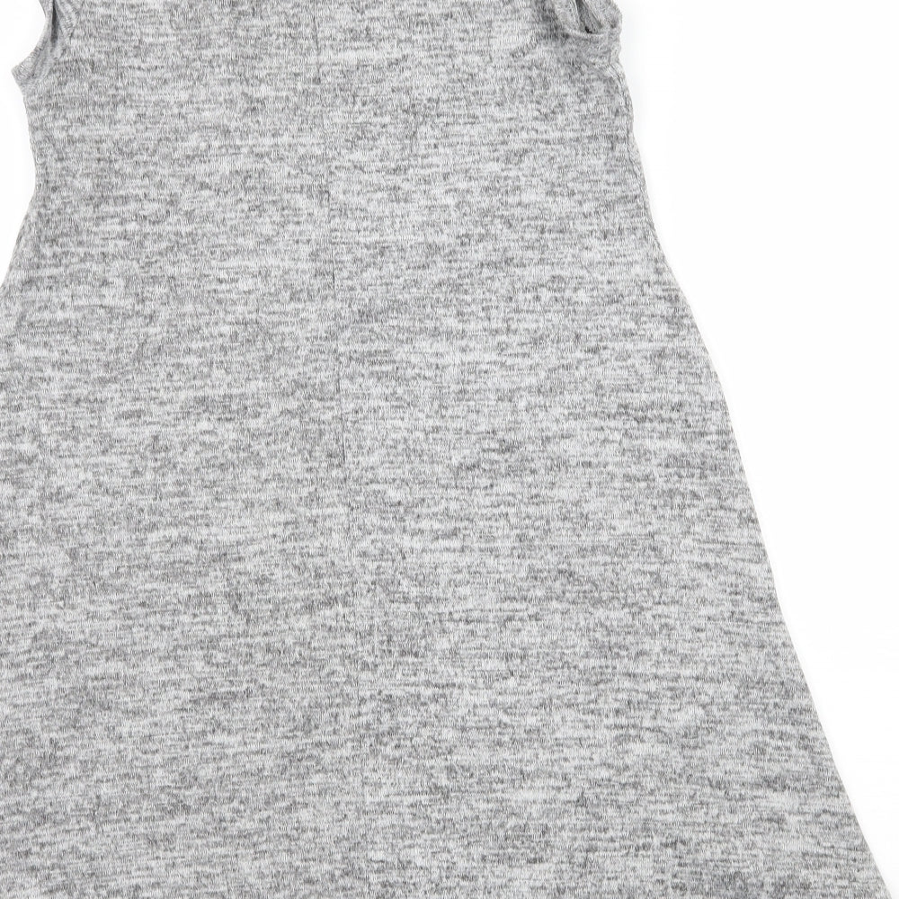 Select Womens Grey Knit Basic T-Shirt Size 10