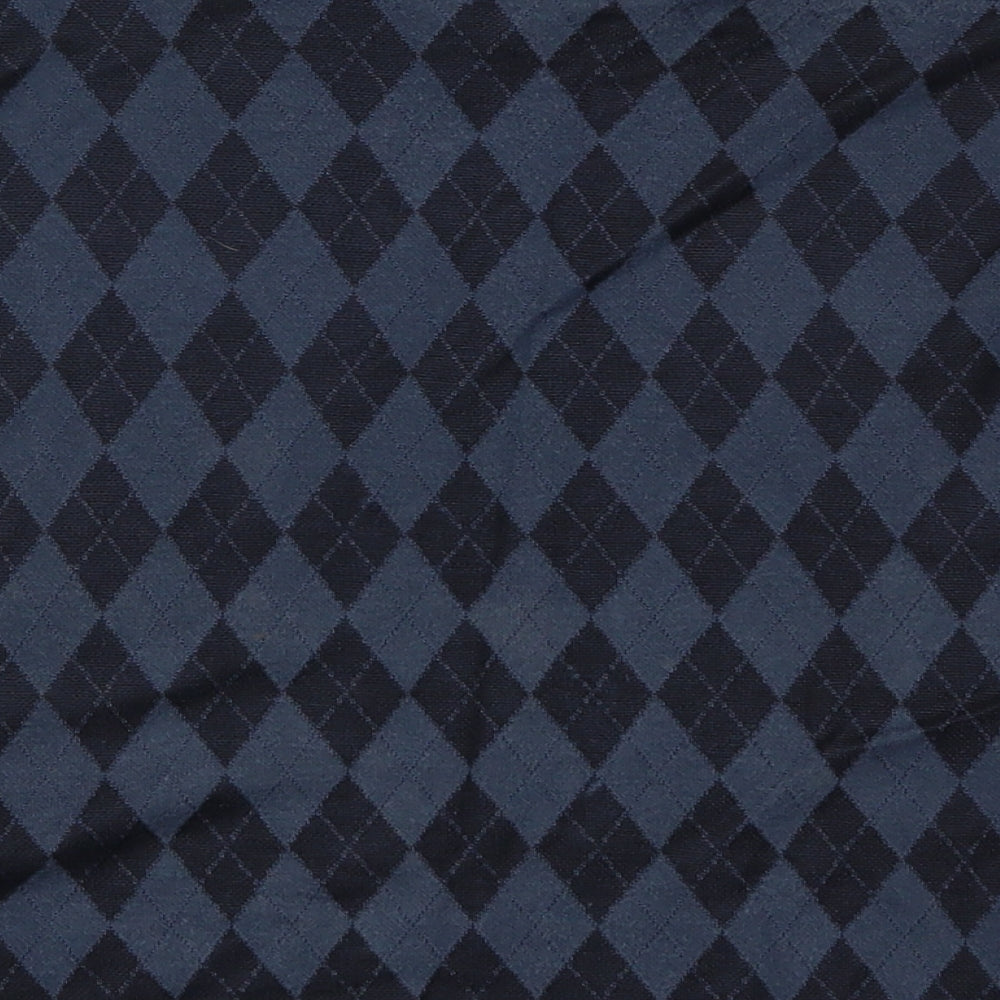Mario Omar Womens Blue Geometric A-Line Skirt Size 14