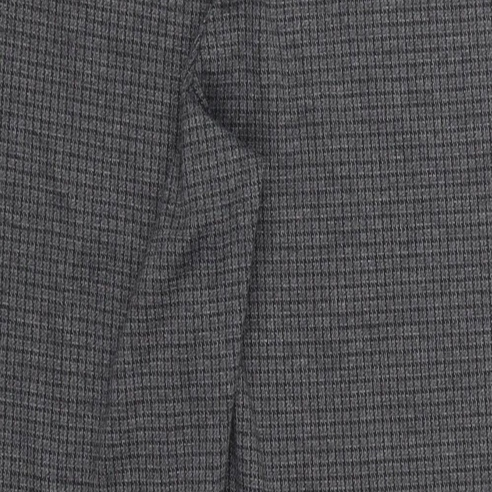 Preworn Womens Grey Check Trousers Size 16 L25 in