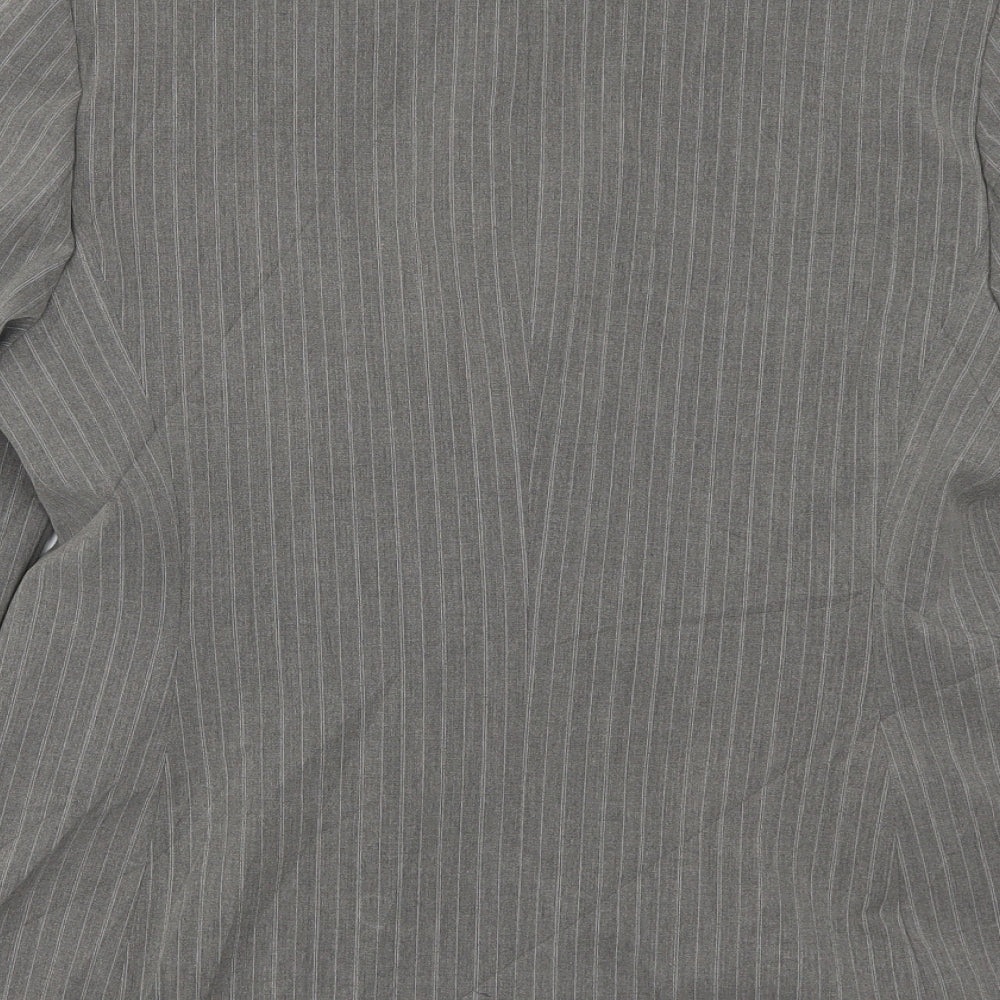 Marks and Spencer Womens Grey Striped Jacket Suit Jacket Size 16