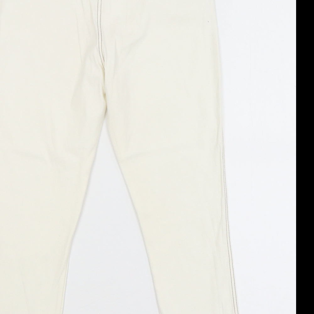 Originals Womens White Cropped Trousers Size S L20 in