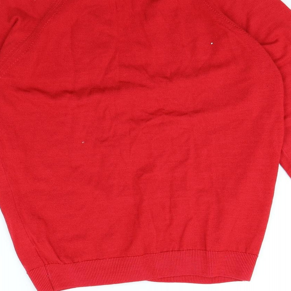 moment Womens Red Cardigan Jumper Size 10