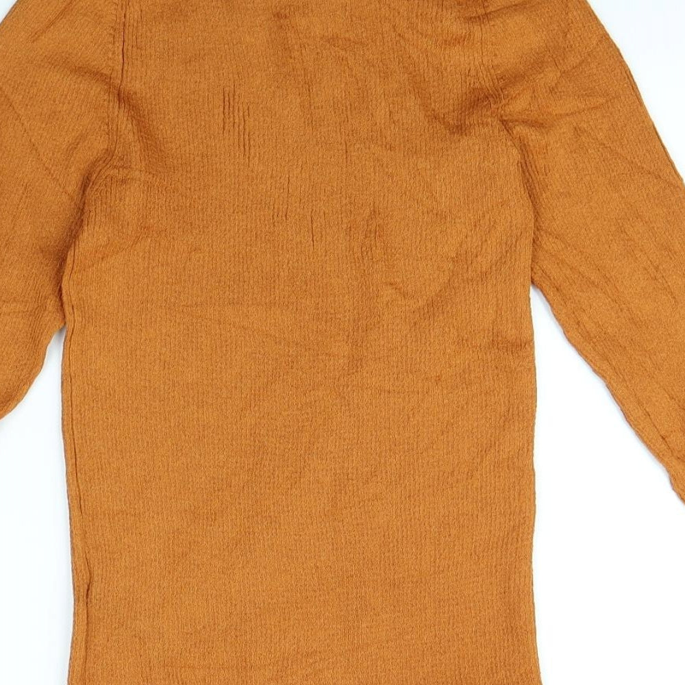 Topshop Womens Orange Pullover Jumper Size L