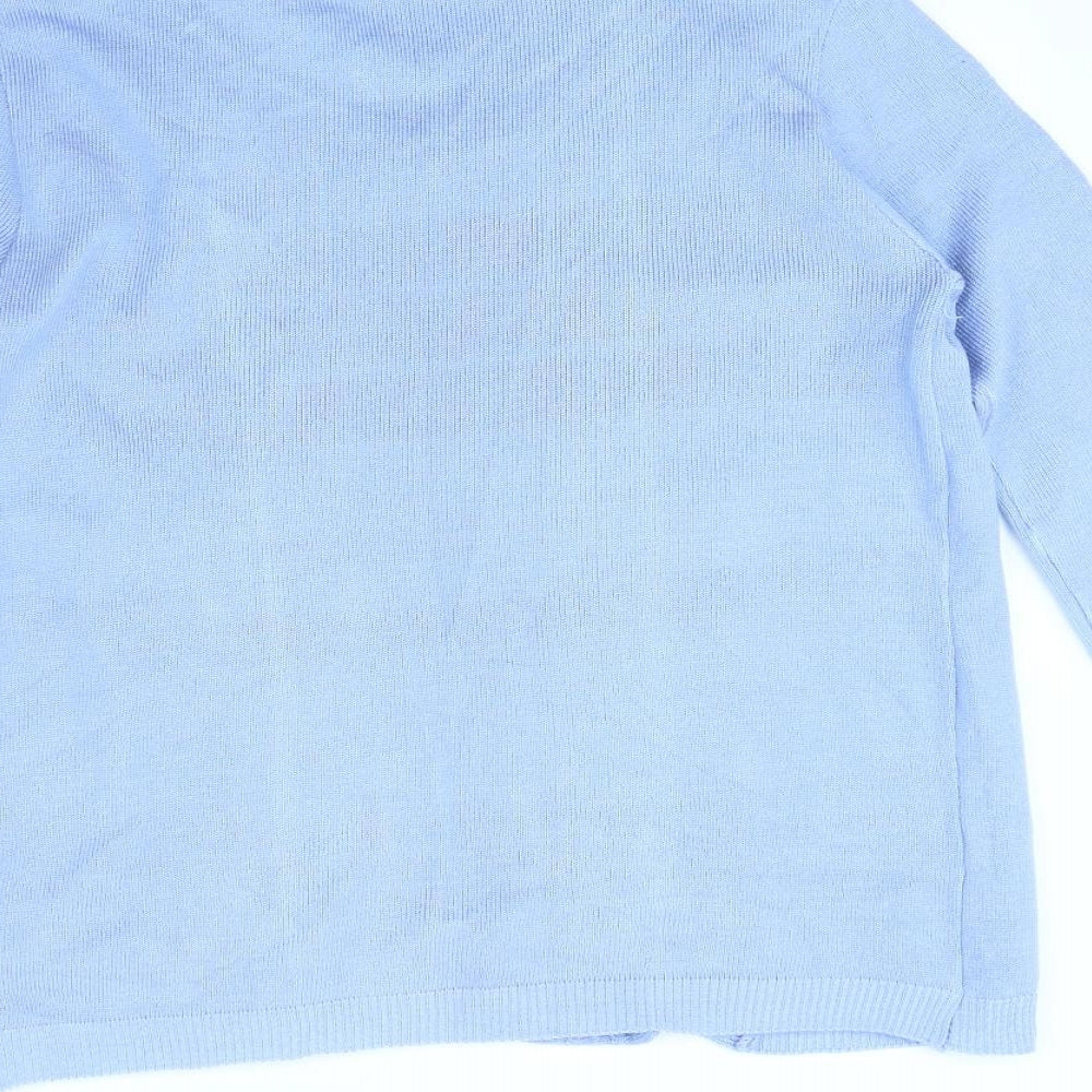 Pure Fashion Womens Blue Striped Jacket Size M