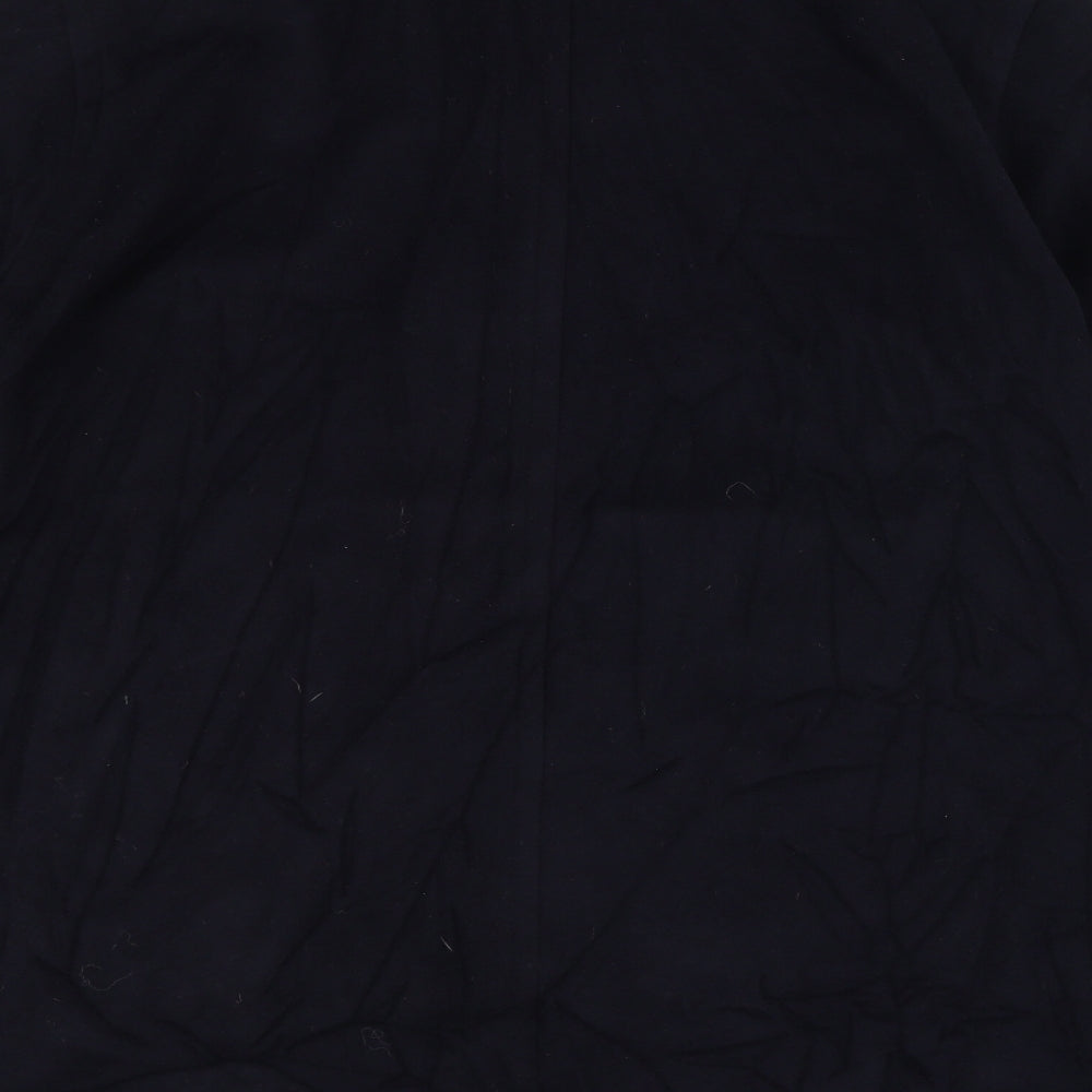 L.A.S Womens Blue Overcoat Coat Size 14