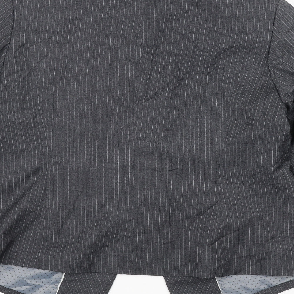 Marks and Spencer Womens Grey Striped Jacket Size 16