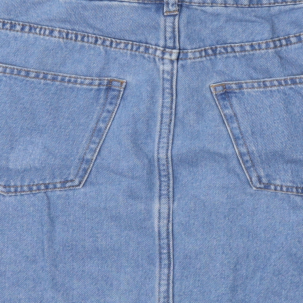 H&M Womens Blue Denim Mini Skirt Size 8