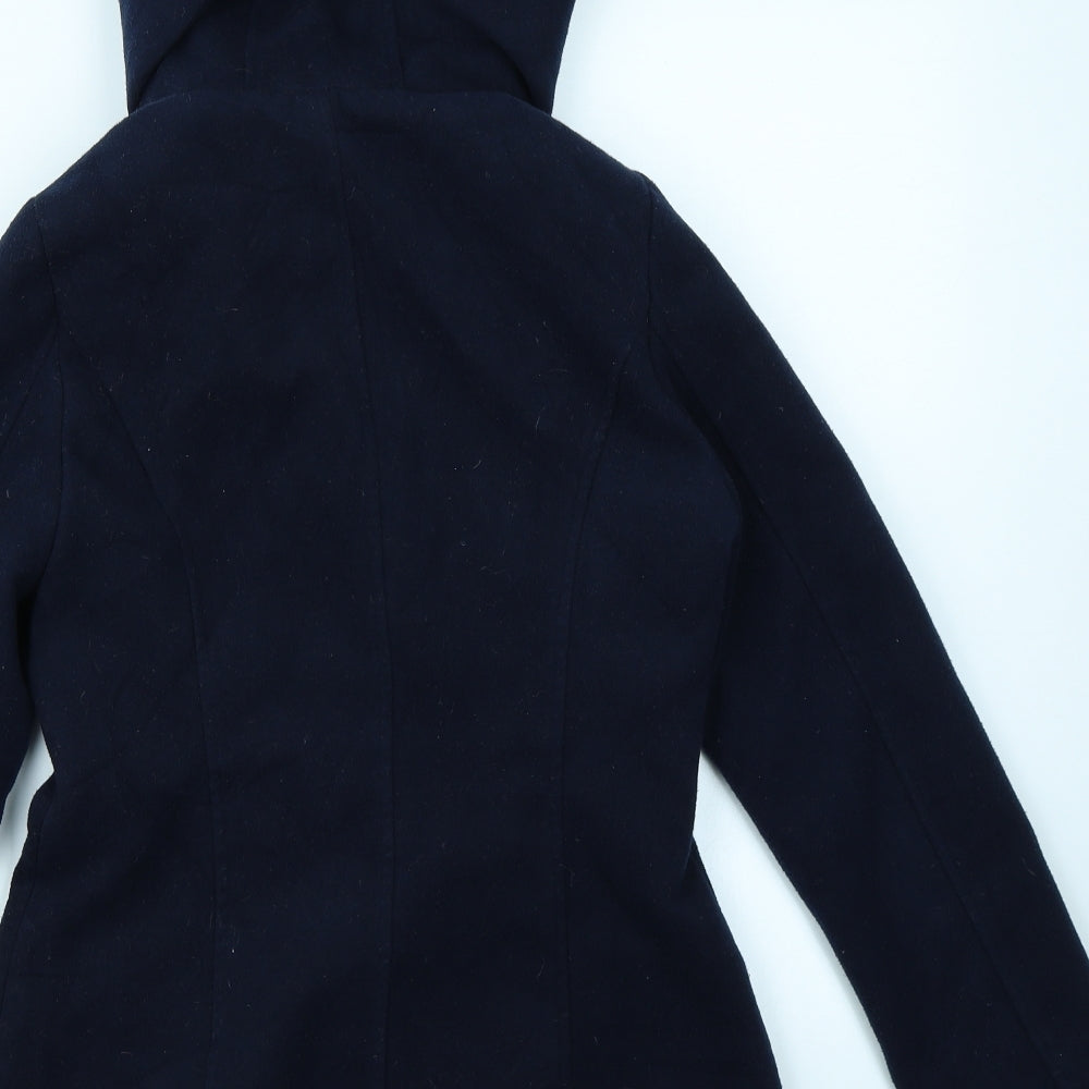 Atmosphere Womens Blue Overcoat Coat Size 8