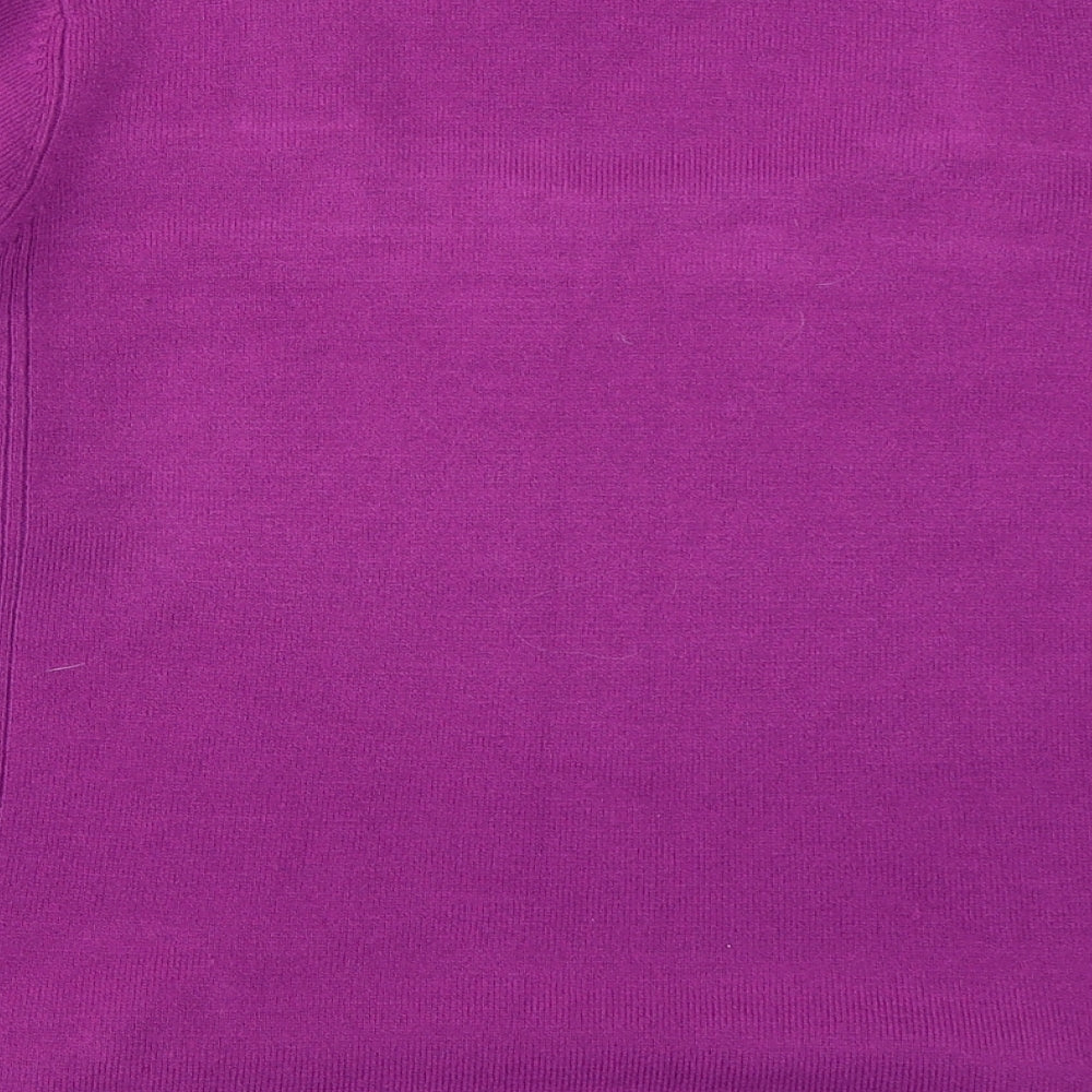 BASSINI Womens Purple Pullover Jumper Size XL