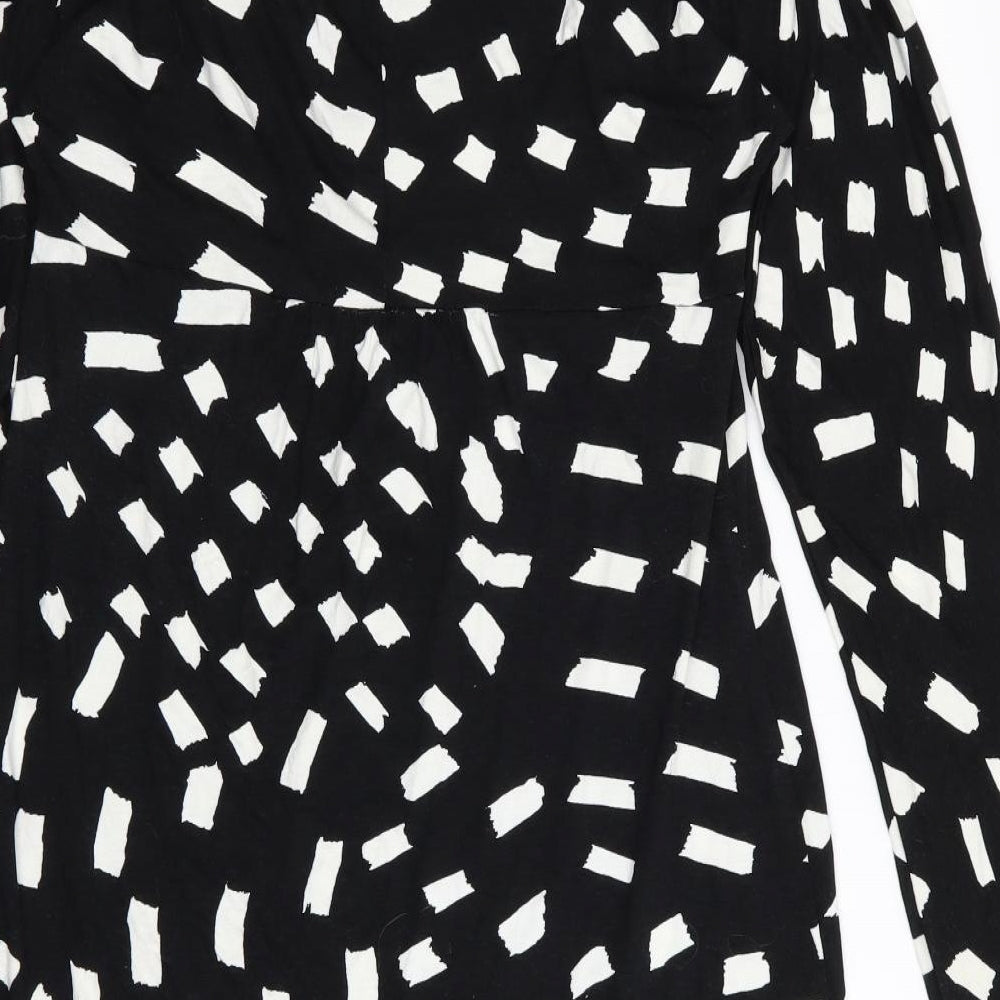 pomodoro Womens Black Geometric Pencil Dress Size 12