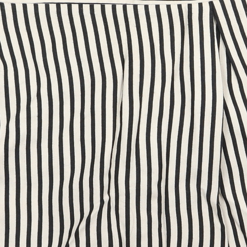Miss Selfridge Womens White Striped Mini Skirt Size 8