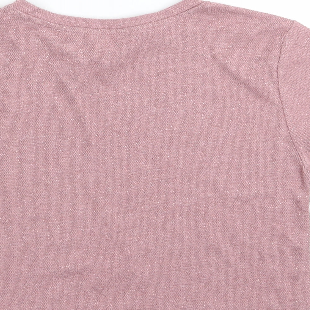 YD Girls Pink Basic T-Shirt Size 12-13 Years