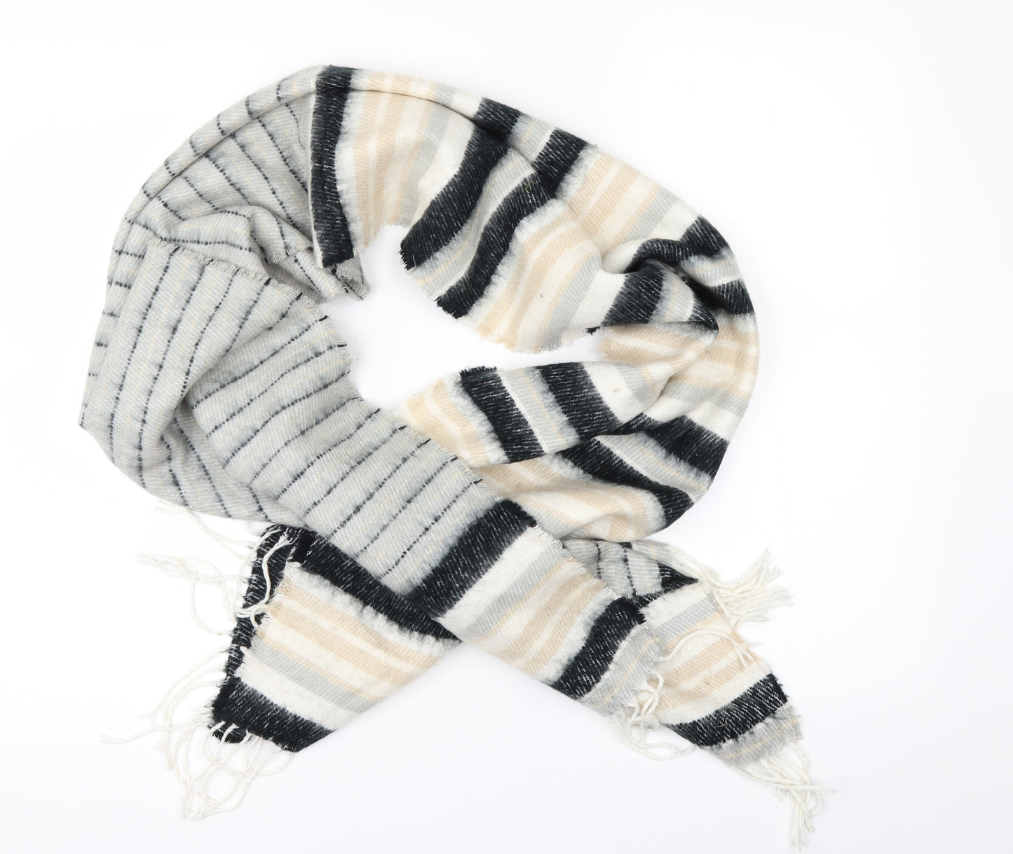 Preworn Womens Multicoloured Striped Scarf