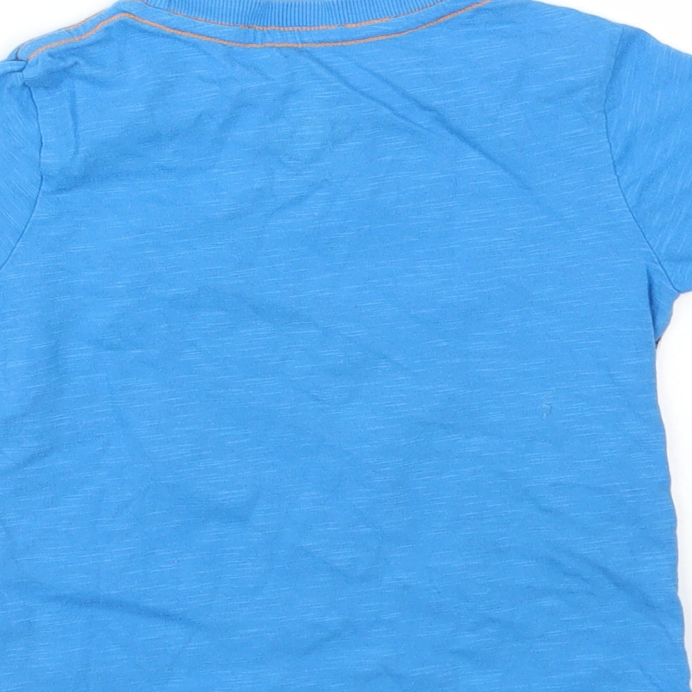 F&F Boys Blue Animal Print Basic T-Shirt Size 2-3 Years
