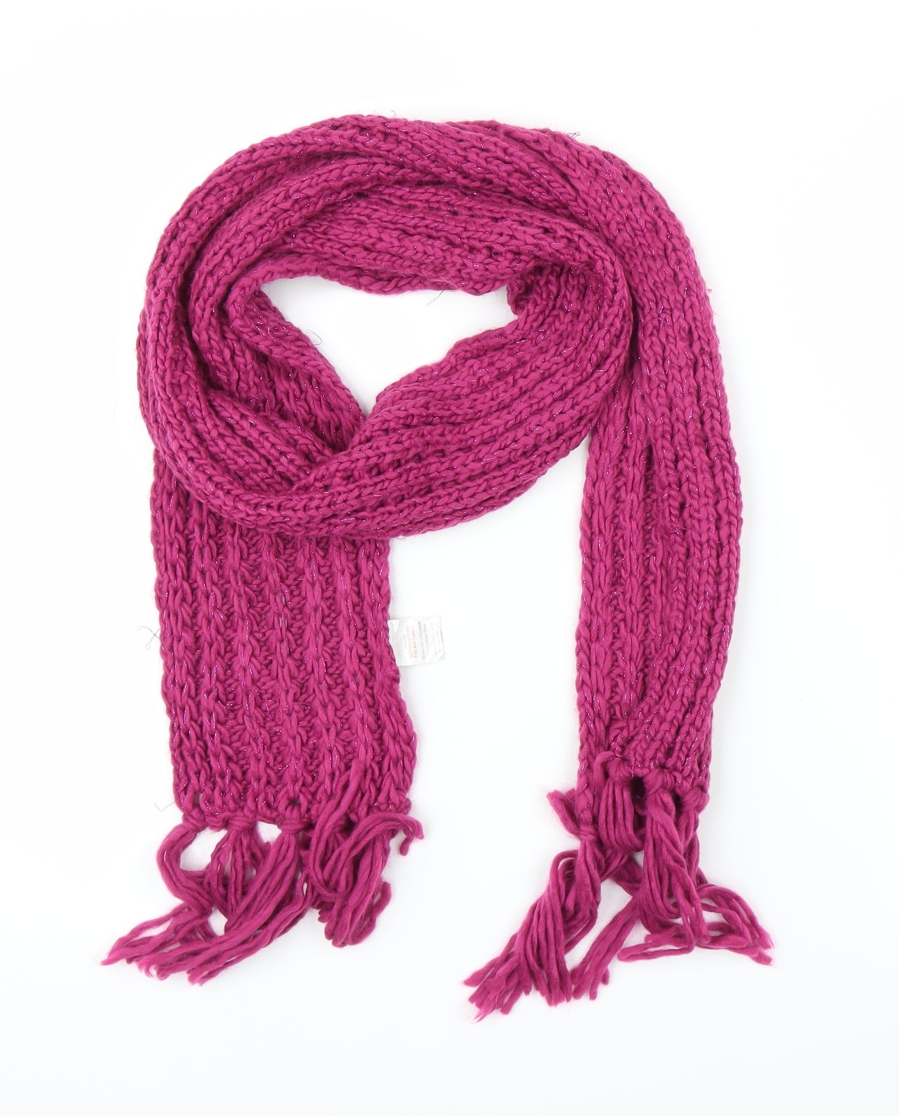 Matalan Womens Pink Scarf - Cable Knit