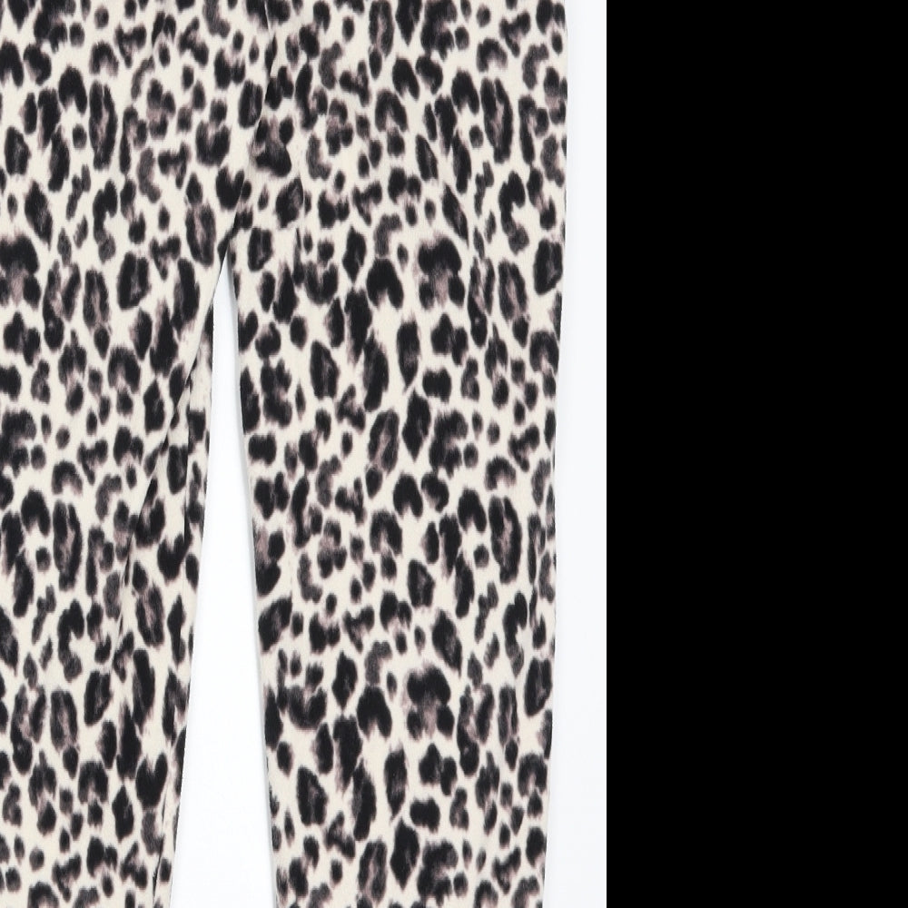 Goerge Womens Beige Animal Print Trousers Size 8 L26 in - Loungewear