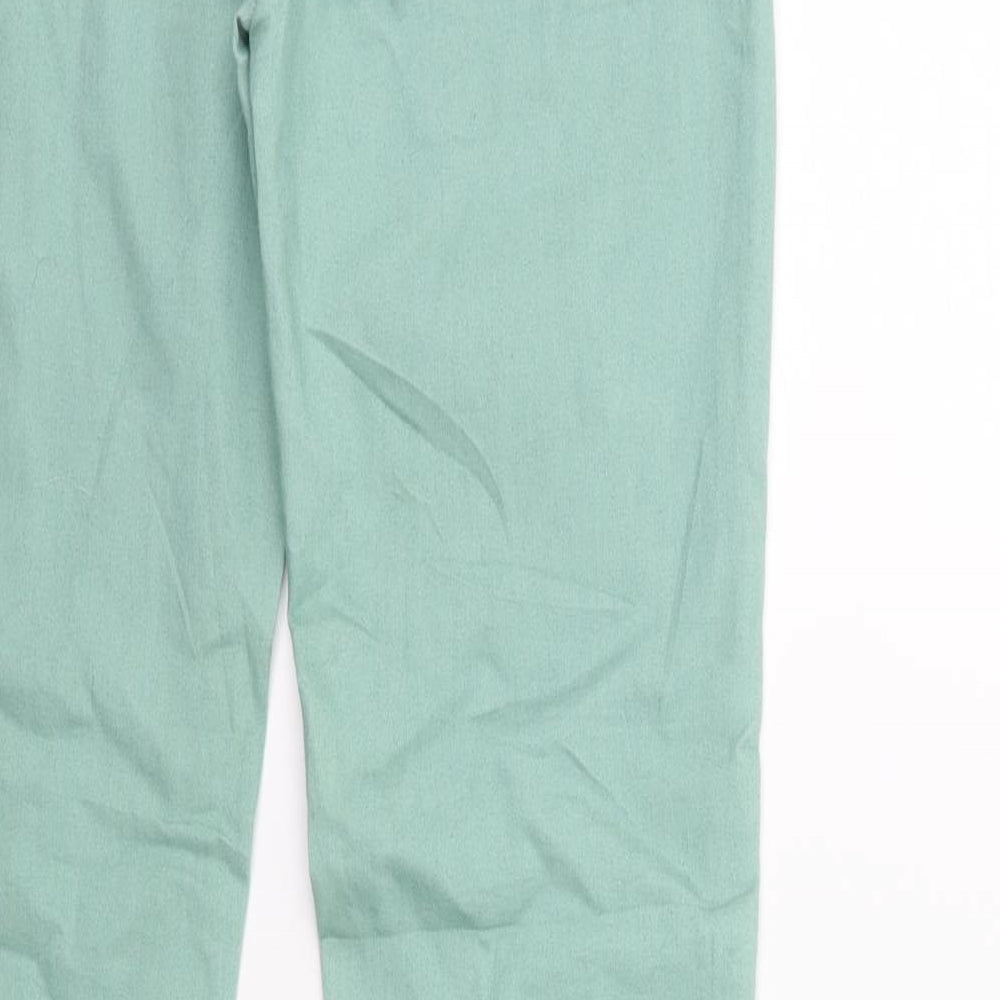 Denim & Co. Womens Green Denim Skinny Jeans Size 10 L28 in