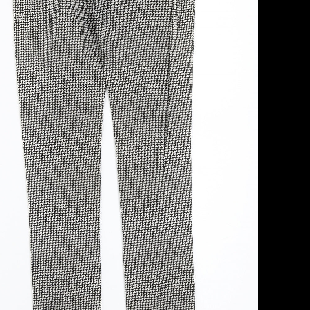 Primark Womens White Geometric Trousers Size 6