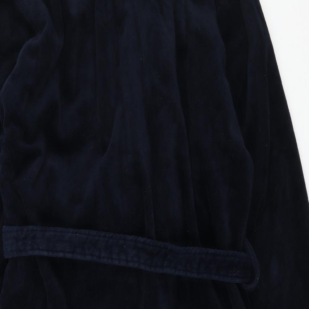 Stephen Powell Mens Blue Solid Jersey Robe Size L