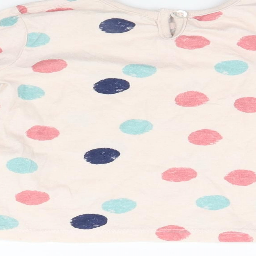 deniem & co Girls Pink Polka Dot Basic T-Shirt Size 12-18 Months