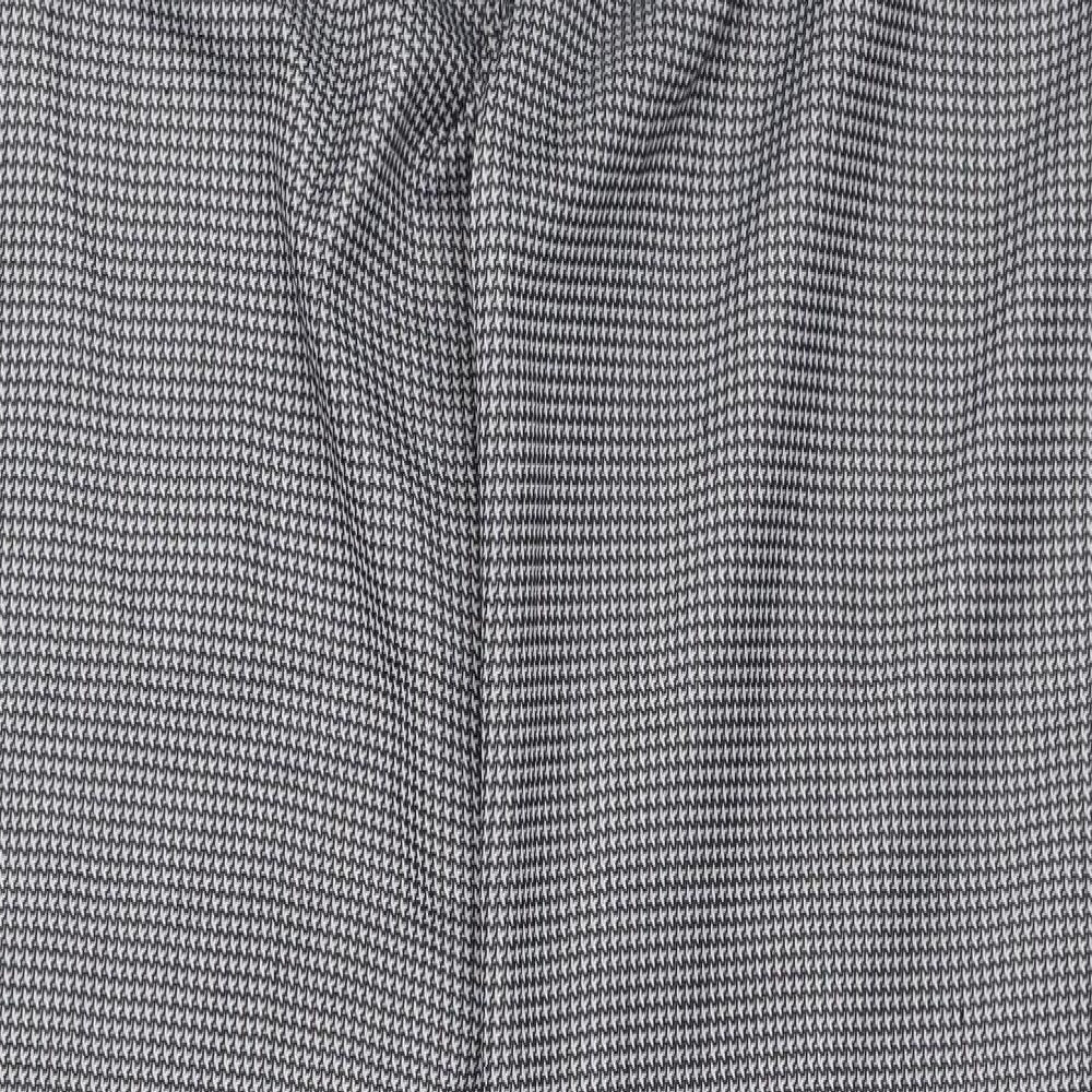 Marks and Spencer Womens Grey Plaid Trousers Size M L26 in