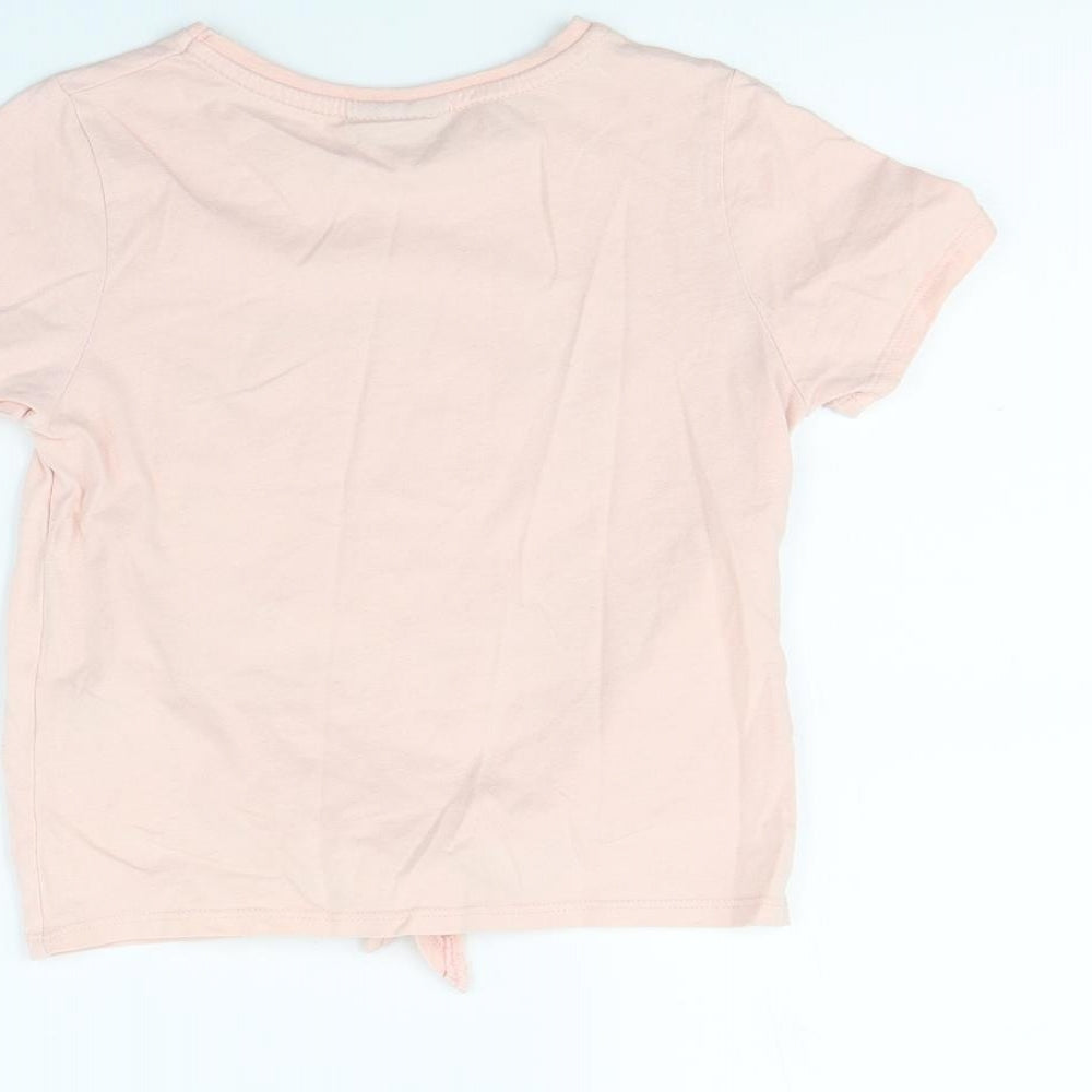 I Love Girlswear Girls Pink Cropped T-Shirt Size 7 Years
