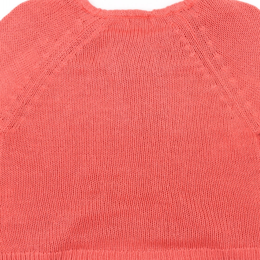 George Womens Pink Knit Jacket Coatigan Size 12